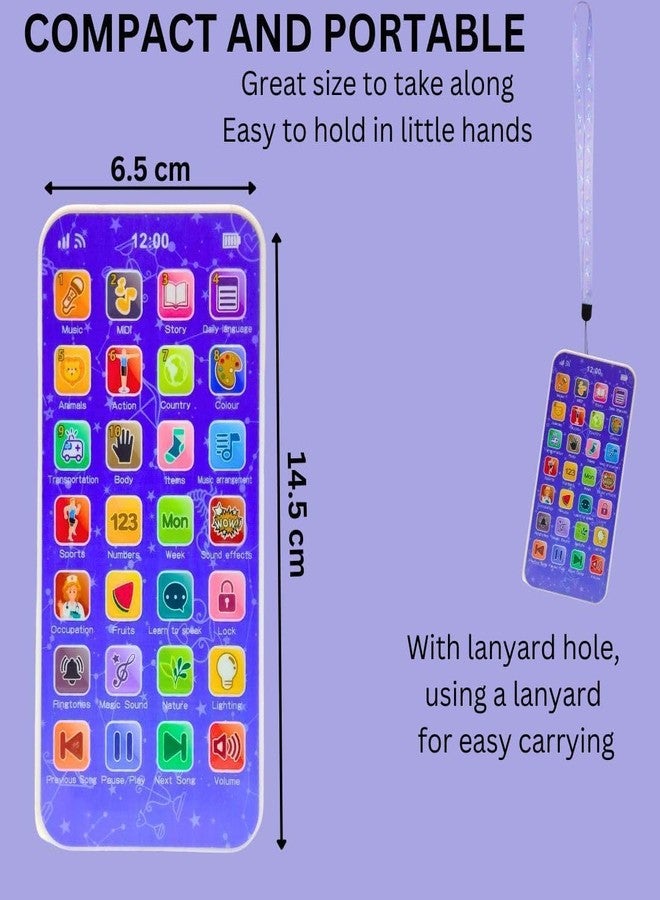 Space Enterprises Educational Phone Toy for 2-12 Years Kids Rechargeable 24 Modes Talking Baby Smart Phone Mobile Toy for Boys Girls - Image 2